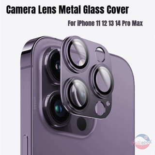 กระจกกันรอยเลนส์กล้อง โลหะแข็ง สําหรับ iPhone 11 12 13 Pro 13 Mini 14 plus 14 Pro max