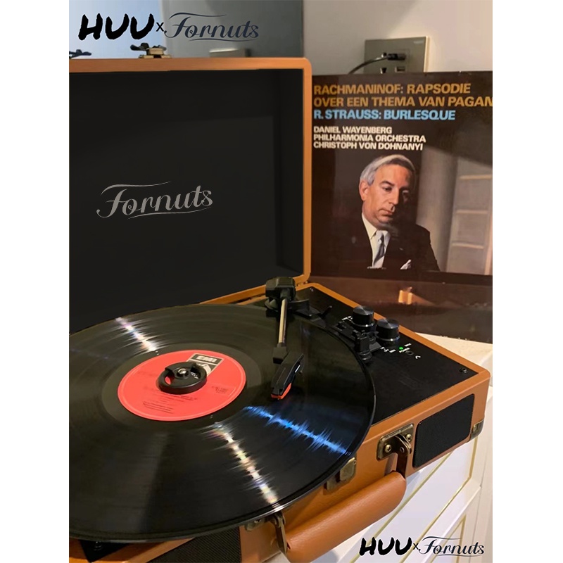 ภาพสินค้าพร้อมส่ง Fornuts เครื่องเล่นแผ่นเสียง แผ่นเสียงไวนิล Record player vinyl recordแผ่นเสียง vinyl ลำโพง บลูทูธ ลำโพง ลำโพง จากร้าน huu.audio บน Shopee ภาพที่ 4