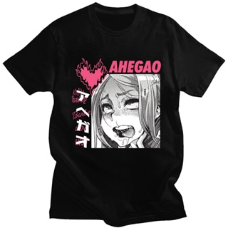 [100% Cotton] เสื้อยืดแขนสั้นลําลอง ผ้าฝ้าย 100% ทรงหลวม พิมพ์ลายอนิเมะ Hentai Ahegao ขนาดใหญ่ สไตล์ฮิปฮอป แฟชั่นฤด_12