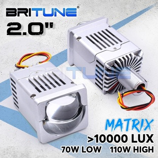 Matrix Bi เลนส์โปรเจคเตอร์ LED 110W 10000 LUX 2 นิ้ว สําหรับรถยนต์ รถจักรยานยนต์