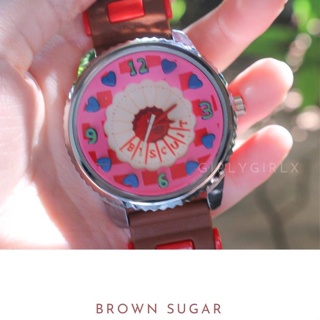 สินค้า 🍹Girlygirlx🍹นาฬิกาข้อมือผู้หญิง สไตล์ฮาราจูกุ 3D 🎀 หน้าปัดแต่งรูปขนม 🍭สายซิลิโคนนุ่มนิ่ม นาฬิกาข้อมือน่ารัก