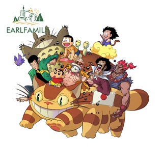Earlfamily สติกเกอร์กันน้ํา พิมพ์ลายกราฟฟิติ My Neighbor Totoro 13 ซม. x 10.9 ซม. สําหรับติดตกแต่งรถยนต์ แล็ปท็อป