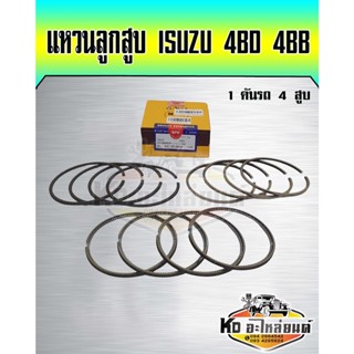 แหวนลูกสูบ 4BD 4BB ISUZU NKR NPR ( 1คันรถ 4 สูบ) ยี่ห้อ NPR