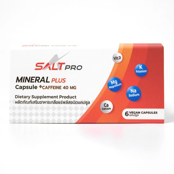 SaltPro Plus Capsule Caffeine 40 mg. - เกลือแร่ชนิดแคปซูลบรรจุ แผง สูตร ...