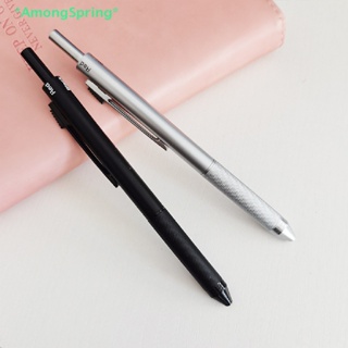AmongSpring&gt; 4 In 1 Multicolor Metal Ballpoint Pens 3 Colors Ball Pen 1 Automatic Pencil For School Office Wrig Supplies Stationery Gifts new