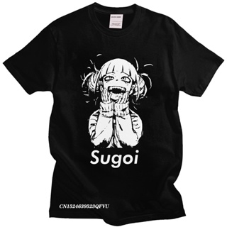 Fashion Himiko Toga Sugoi Men Camisas Mend My Hero Academia Casual T-Shirt Premium Cotton Fitted Anime Tee