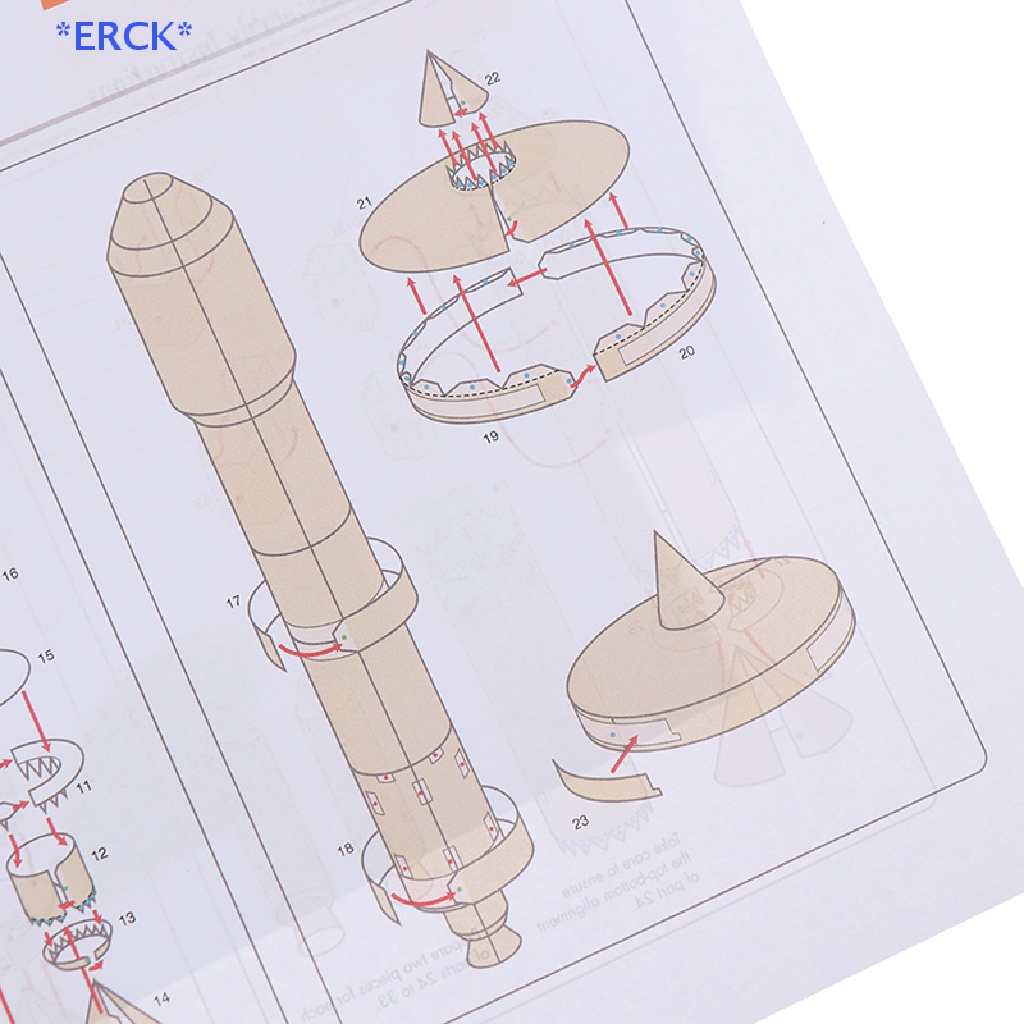 erck-gt-โมเดลกระดาษจรวด-3d-h-2-ขนาด-40-ซม-diy-ของเล่นสําหรับเด็ก