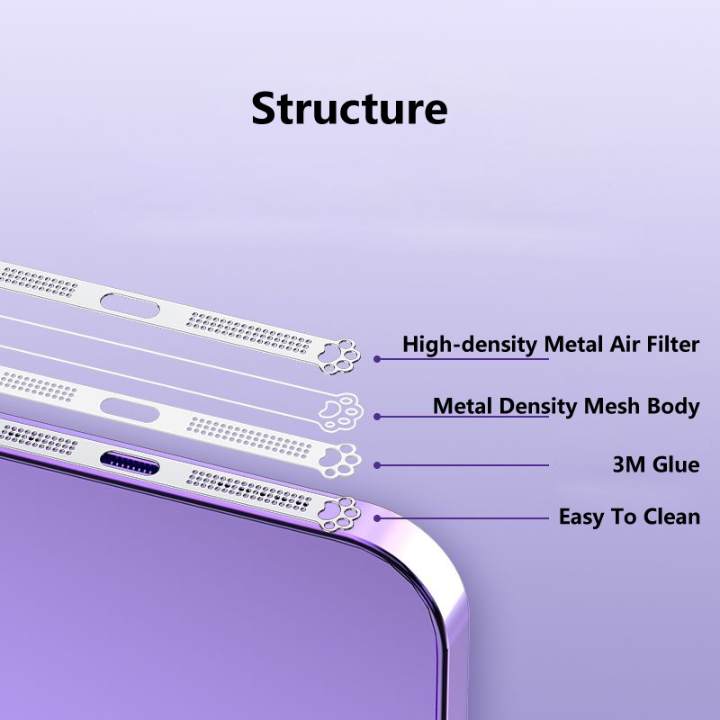 สติกเกอร์ป้องกันฝุ่นโลหะสีเงิน-cat-claw-type-สติ๊กเกอร์กันฝุ่นสำหรับโทรศัพท์