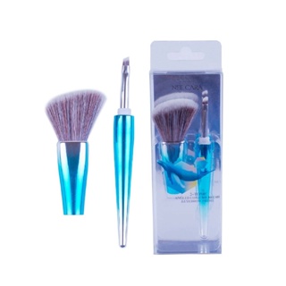 Nee Cara 2-Tone Angled Cont Brush &amp; Eyebrow Brush #N754 : neecara นีคาร่า แปรง ปัดแก้ม ขนนุ่ม x 1 ชิ้น alyst
