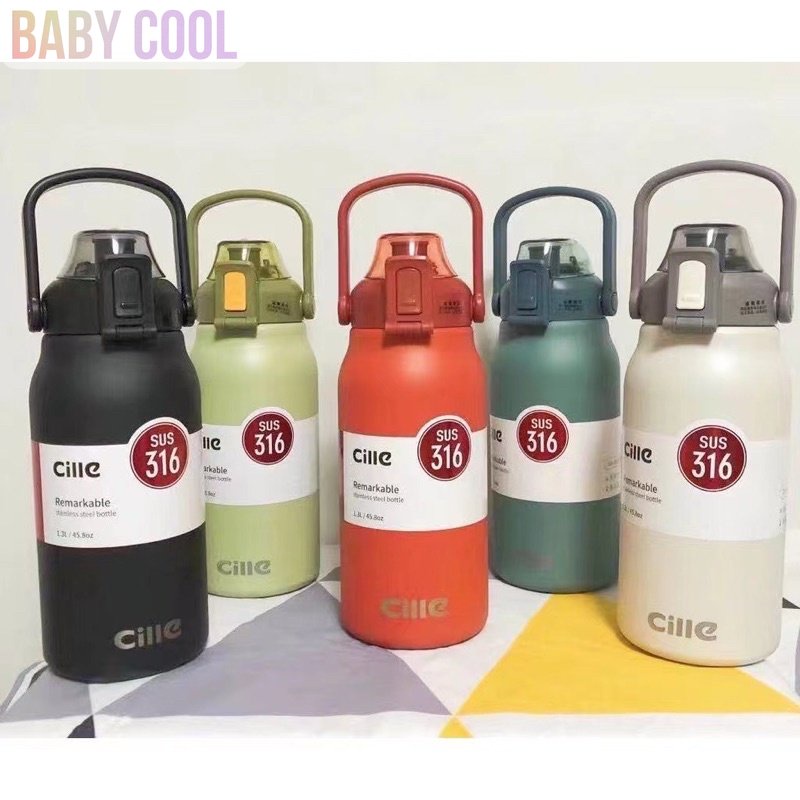 cille-qcool-กระติกน้ำ-ขวดนำ้-1-7l-และ-1-3l-แท้งค์เก็บอุณหภูมิ-สแตนเลส316-กระติกน้ำเก็บความร้อน-ขวดน้ำเก็บอุณหภูมิ