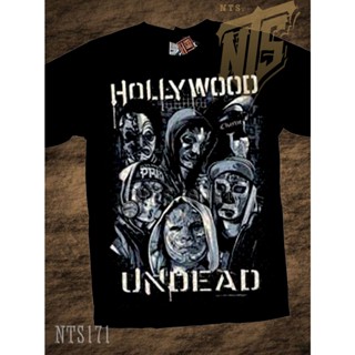 🌟​พร้อมส่ง​🌟 Hollywood Undead ROCK เสื้อยืด เสื้อวง เสื้อดำ สกรีนลายอย่างดี ผ้าหนานุ่ม ไม่หดไม่ย้วย  T SHIRT S M L _24