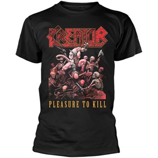 Sanc6 [พร้อมส่ง] เสื้อยืดแขนสั้น พิมพ์ลาย Kreator Pleasure Kill พลัสไซซ์ ของขวัญวันเกิด สําหรับผู้ชาย XS-6XL