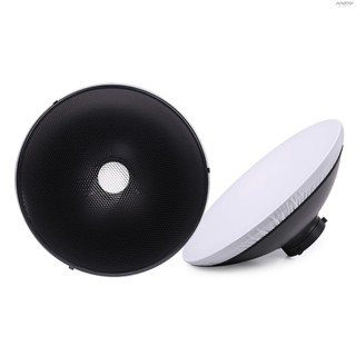 [A58] โคมไฟสตูดิโอถ่ายภาพสตูดิโอ 70 ซม. /27.6 นิ้ว Speedlite Strobe Lighting Diffuser Beauty Dish Lampshade Bowens Mount พร้อมตัวสะท้อนแสง ผ้านุ่มรังผึ้ง