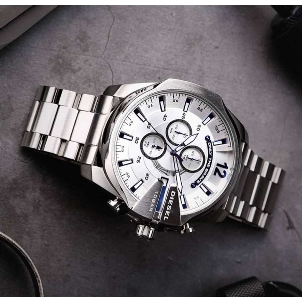 แท้-พร้อมส่ง-diesel-dz4477-diesel-mens-mega-chief-chronograph-stainless-steel-watch