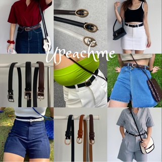 ภาพหน้าปกสินค้าUPEACHME BELT I มีราคาส่ง เข็มขัดวินเทจผู้หญิง สไตล์มินิมอลเกาหลี หัวครึ่งวงกลม/เหลี่ยม ที่เกี่ยวข้อง