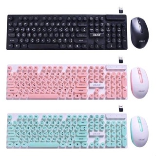 ภาพหน้าปกสินค้าOker คีบอร์ดไร้สาย เมาส์ไร้สาย Wireless Keyboard Mouse Combo Set K520 รับประกันศูนย์ไทย ที่เกี่ยวข้อง