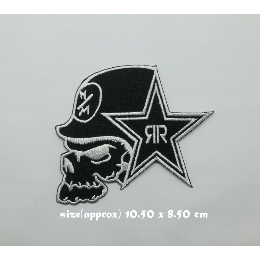 metal-mulisha-ตัวรีดติดเสื้อ-แจ๊คเก็ต-อาร์ม-ยีนส์-หัวกะโหลก-hipster-embroidered-iron-on-patch-diy