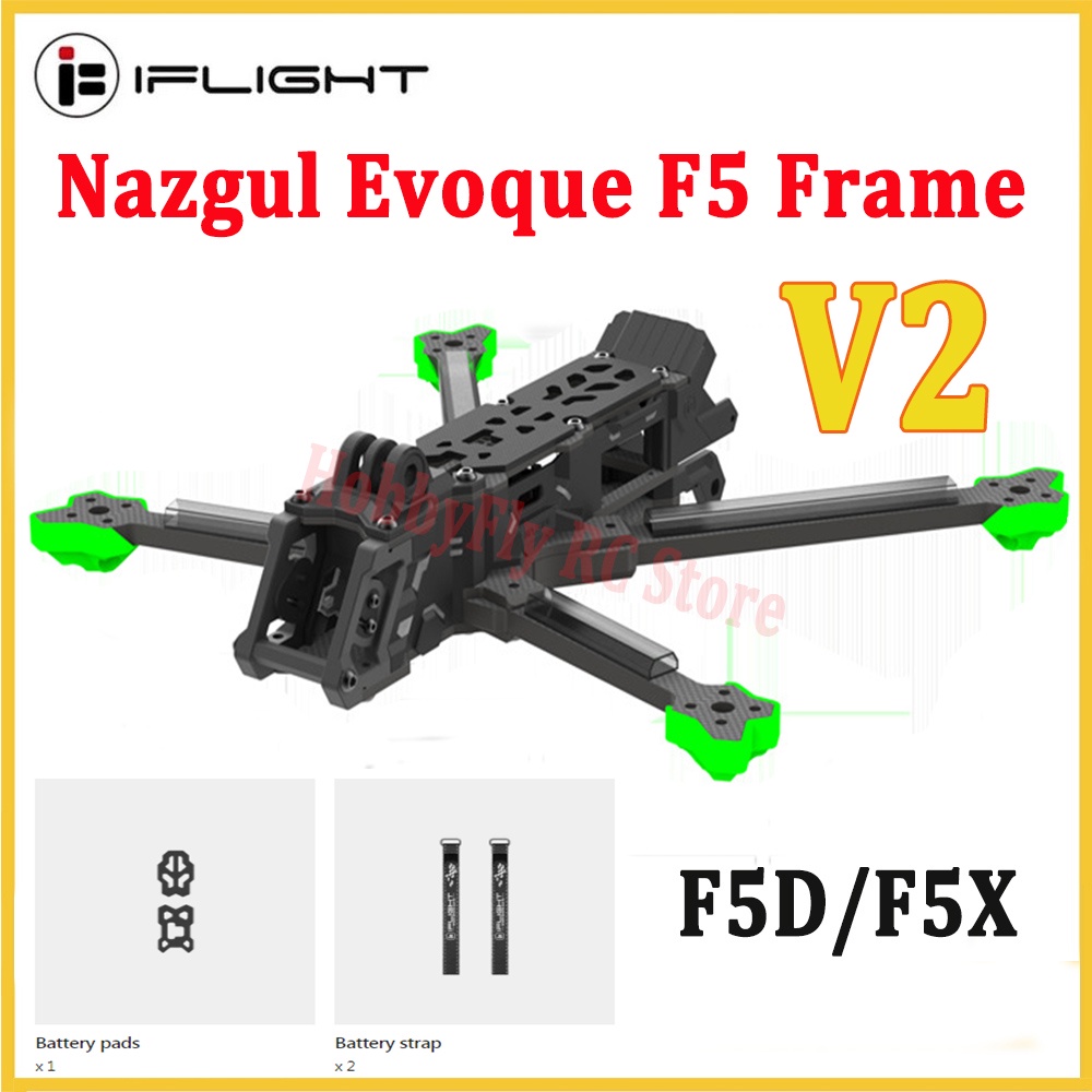 iflight-nazgul-evoque-f5-v2-ชุดกรอบ-5-นิ้ว-f5d-f5x-hd-analog-squashed-x-deadcat-พร้อมแขน-6-มม-สําหรับอะไหล่-fpv