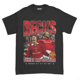 เสื้อยืด พิมพ์ลายนักฟุตบอล David Beckham Manchester United Legend ขนาดใหญ่
