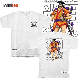 อินฟินิท One Piece Kozuki Oden อะนิเมะ Tshirt สําหรับผู้ชายผู้หญิงในเสื้อเชิ้ตสีขาวท็อปส์ซูเสื้ Ch2_33