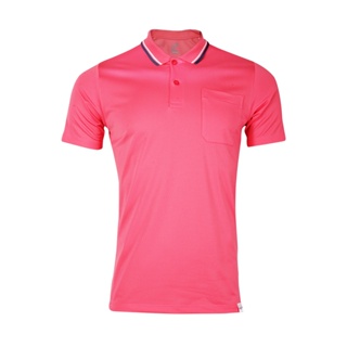 EGO SPORT EG6187 เสื้อโปโล เสื้อโปโลผู้ชาย สีชมพูเข้ม แห้งง่าย ระบายอากาศได้ดี Anti-Bacterial