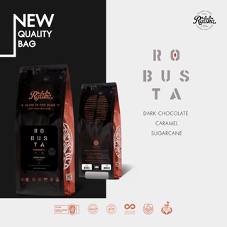 ภาพขนาดย่อสินค้าRatika  เมล็ดกาแฟคั่ว Ratika Coffee Robusta : กาแฟราติก้า โรบัสต้าแท้ 100% คั่วเข้ม