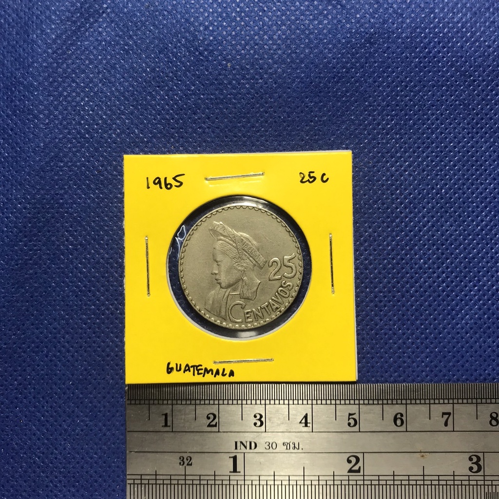 no-60981-ปี1965-guatemala-กัวเตมาลา-25-centavos-เหรียญสะสม-เหรียญต่างประเทศ-เหรียญเก่า-หายาก-ราคาถูก