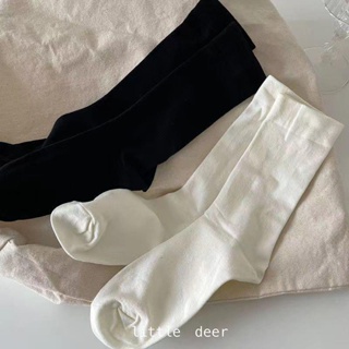 ภาพขนาดย่อของภาพหน้าปกสินค้าถุงเท้าข้อยาว สีขาว แบบเรียบง่าย สไตล์ญี่ปุ่น แฟชั่นฤดูใบไม้ร่วง สําหรับผู้หญิง จากร้าน miniya.th บน Shopee ภาพที่ 2