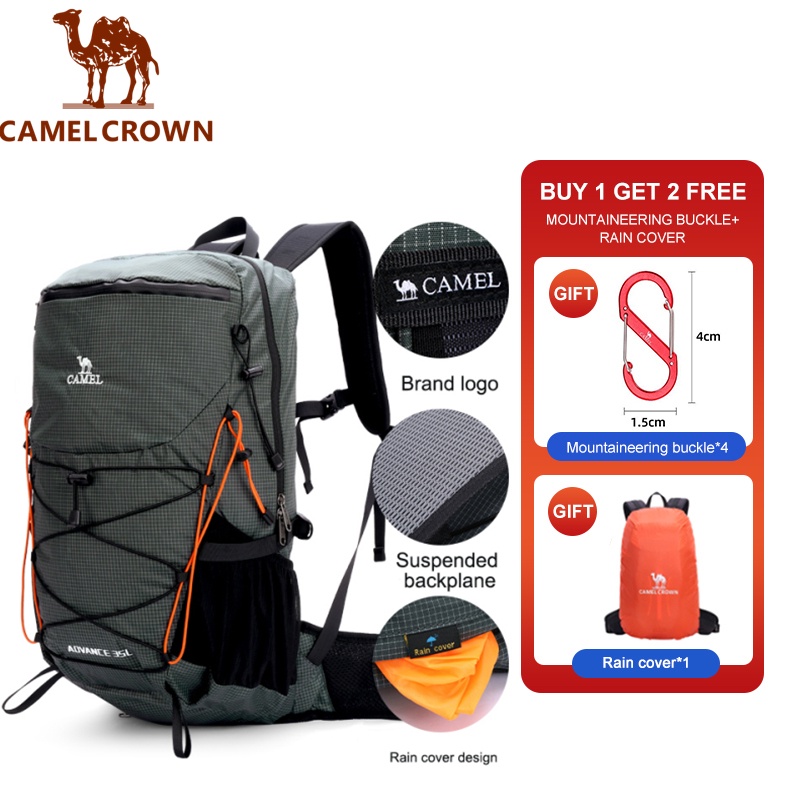 ภาพหน้าปกสินค้าCAMEL CROWN กระเป๋าเป้สะพายหลัง ความจุขนาดใหญ่ 35 ลิตร อเนกประสงค์ กันกระเด็น สําหรับเดินป่า ปีนเขา กลางแจ้ง จากร้าน camelcrownoutdoor.th บน Shopee