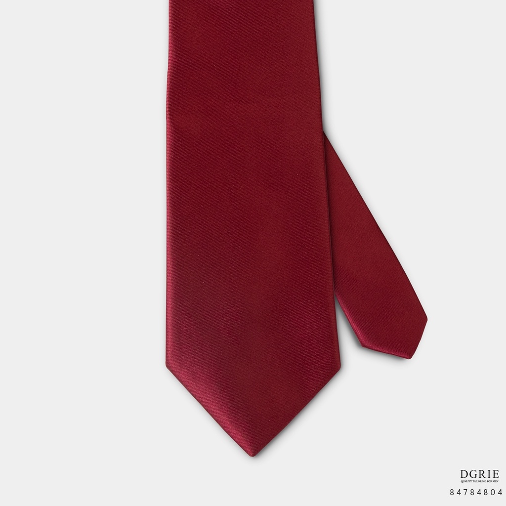 red-burgundy-silk-2-5-inch-necktie-เนคไทผ้าไหมสีแดงเบอกันดี