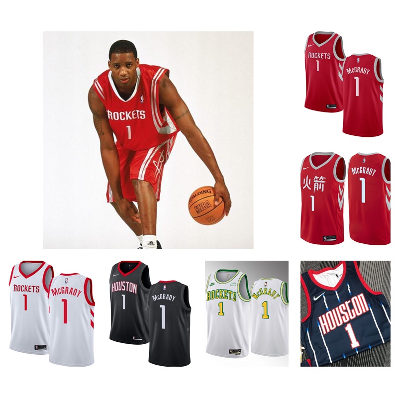 houston-rockets-1-tracy-mcgrady-เสื้อสเวตเตอร์ของเสื้อบาสเก็ตบอล-nba-jersey