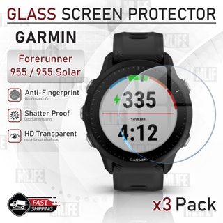 MLIFE - กระจก 2.5D นาฬิกา Garmin Forerunner 955 ฟิล์มกันรอย กระจกนิรภัย เต็มจอ เคส สายนาฬิกา สายชาร์จ Tempered Glass