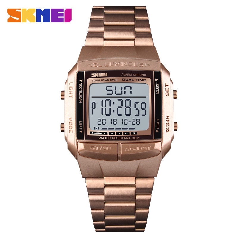 ราคาและรีวิวskmei watch (เอสเคมี่) รุ่น1381 นาฬิกาข้อมือ 6ปุ่ม ส่งจากไทย รับประกัน 1 ปี