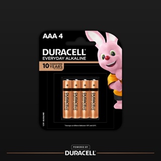 Duracell AAA 4ก้อน ถ่านดูราเซลล์ รุ่น Everyday Alkaline อัลคาไลน์ราคาคุ้มค่า ขนาด AAA แพ็ค 4 ก้อน