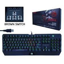 MARVO KG922 คีย์บอร์ดเกมมิ่งบราวสวิตท์ Keyboard Mechanical Brown Switch