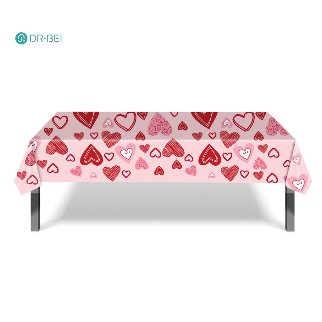 dr-bei-ผ้าปูโต๊ะ-พิมพ์ลายหัวใจ-สีชมพู-สําหรับตกแต่งบ้าน-วันวาเลนไทน์