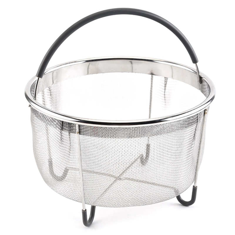 stainless-steel-vegetable-basket-silicone-handle-portable-steamer-drain-basket-multifunctional-rice-cooker-rice-steamer