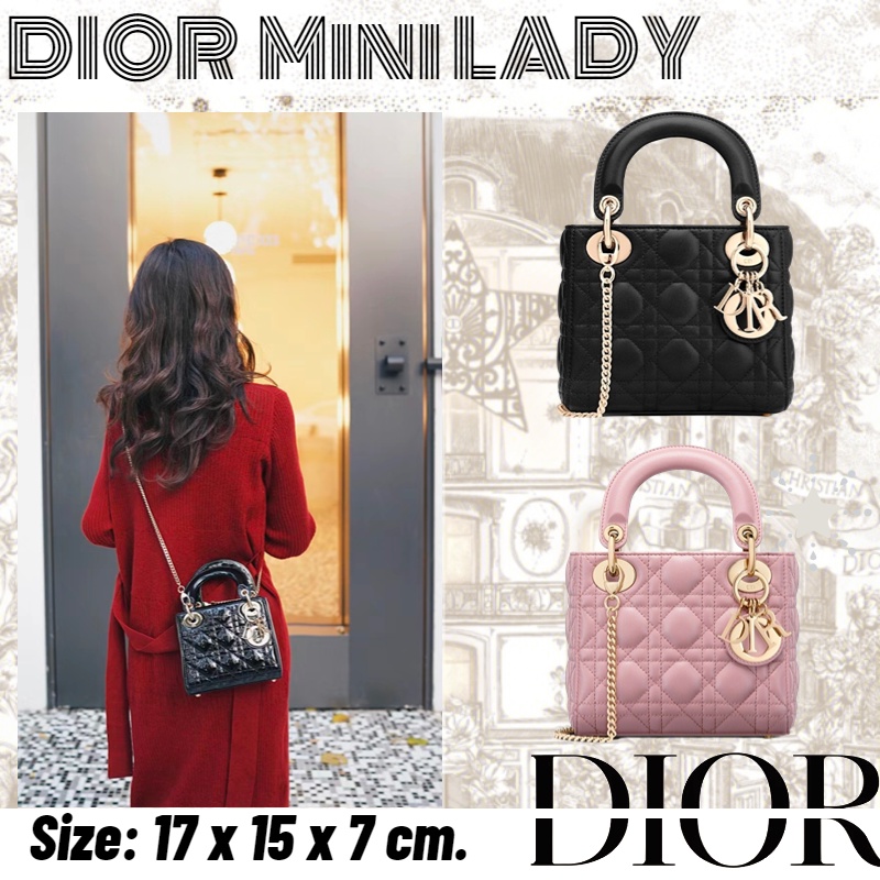 ดิออร์-dior-mini-lady-dior-กระเป๋าถือ-สไตล์ล่าสุด-ยุโรปแท้100