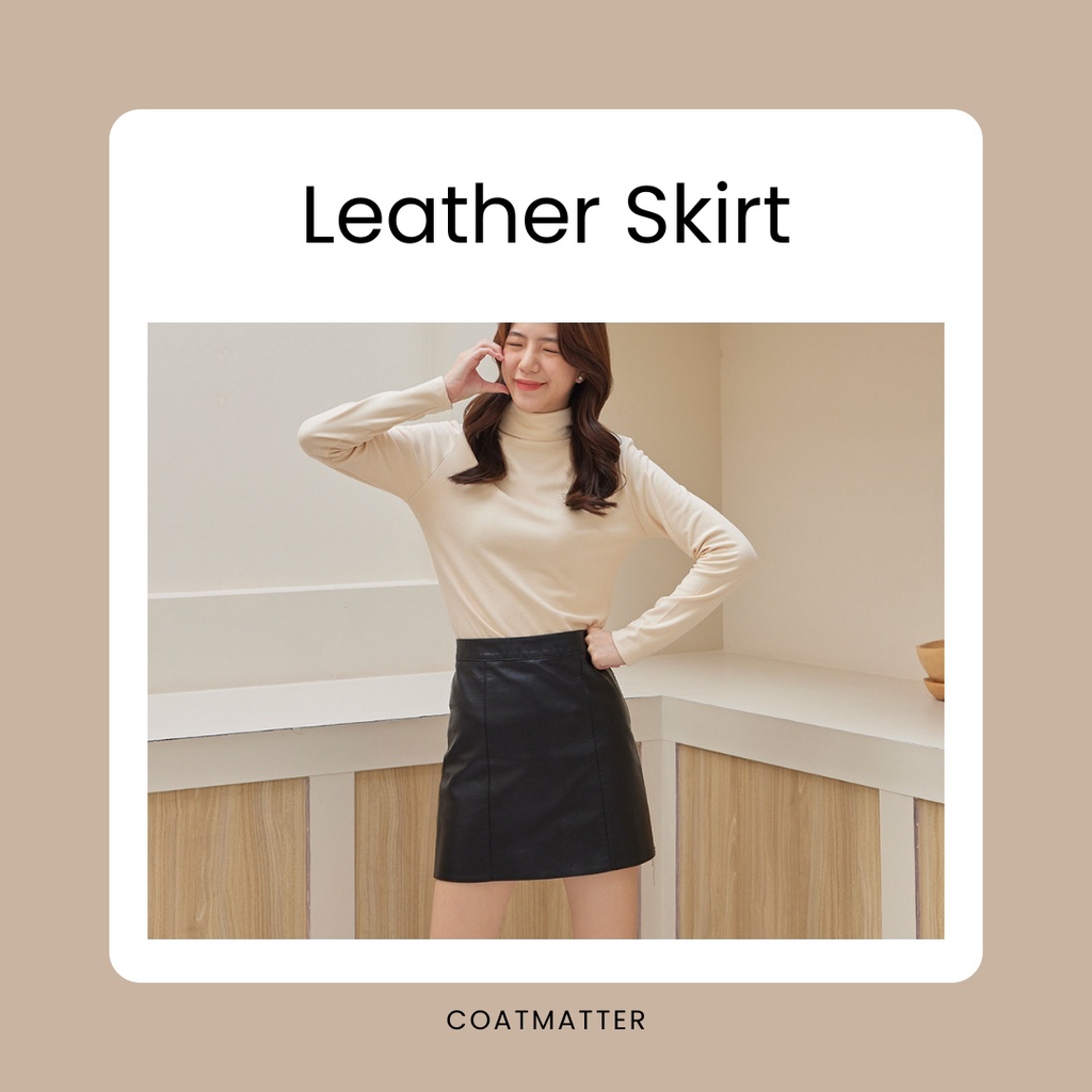 ภาพหน้าปกสินค้าCoatmatter l Leather Skirt กระโปรงหนัง