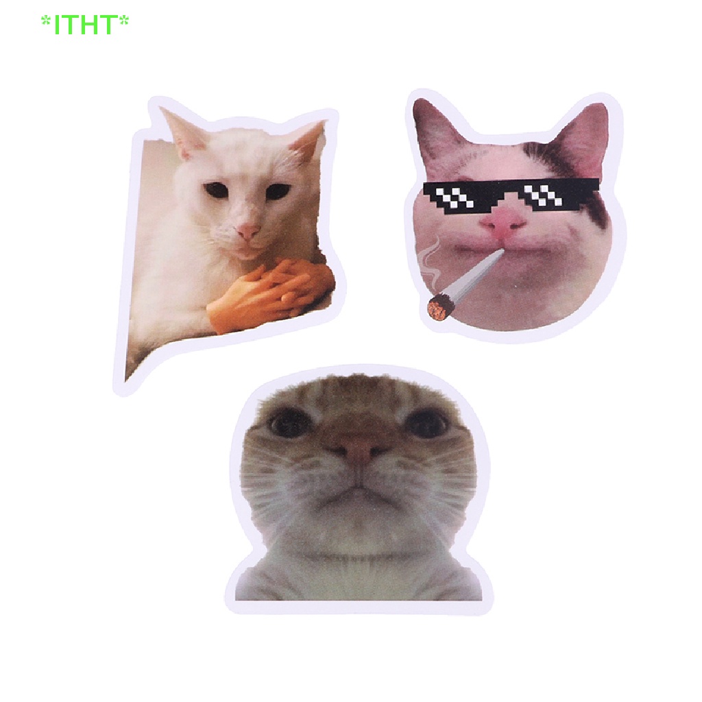 ภาพหน้าปกสินค้าItht) ใหม่ สติกเกอร์ ลายแมวน่ารัก กันน้ํา สําหรับติดตกแต่งขวดน้ํา แล็ปท็อป สเก็ตบอร์ด 50 ชิ้น จากร้าน inthehot.th บน Shopee