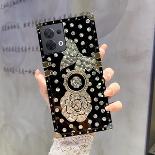 Fashion Case For Vivo X90 X80 X70 X60 X50 Pro V5 Plus แฟชั่น เคสมือถือ Wave point plover square flower Send Magnetic Bracket Phone Case