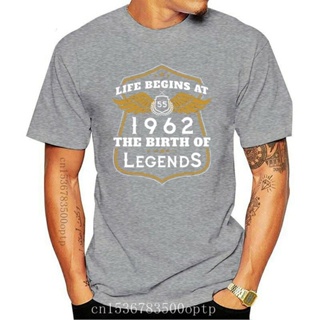 New birthday gift t shirt Life Begins At 55 1962 The Birth Of Legends T Shirt Men Leisure T-Shirt