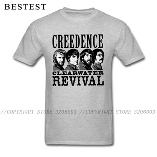 เสื้อยืดสีขาว 2019 ผู้ชาย Tshirt Creedence เคลียร์วอเตอร์ฟื้นฟู Tops เสื้อวงร็อคใหม่เสื้อยืดผ้าฝ้ายฤดูร้อนเสื้อยืดเ_53