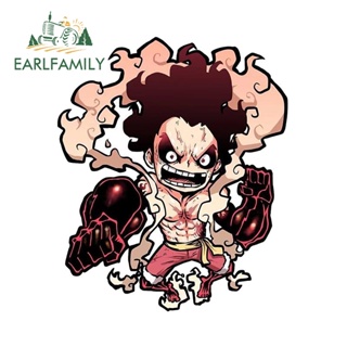 Earlfamily สติกเกอร์ กันน้ํา พิมพ์ลาย One Piece 13 ซม. สําหรับติดตกแต่งกระจกรถยนต์ รถจักรยานยนต์