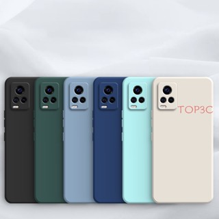 เคสโทรศัพท์มือถือ ซิลิโคน TPU ขอบตรง สีแคนดี้ สําหรับ Vivo V21e V21 5G V20 SE V20 Pro Y73