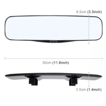 3r-331-curve-room-mirror-300mm-กระจกมองหลัง-กระจกมองหลังรถ-black-mirror-กระจกในเก๋ง-กระจกในรถยนต์-กระจกส่องหลัง-t0512