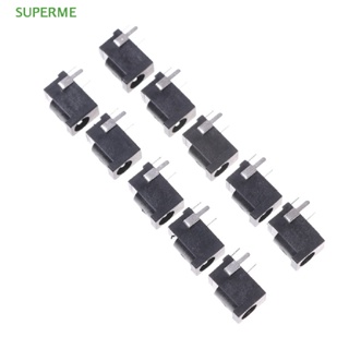 Superme ขายดี แจ็คซ็อกเก็ต PCB 3 Pin 3.5 มม. x 1.3 มม. สีดํา 10 ชิ้น