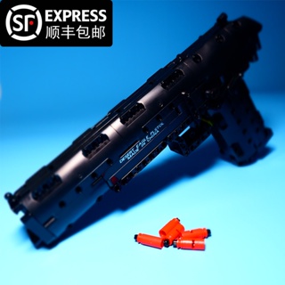 ปืนไรเฟิลประกอบปืนบล็อกอาคารของจีนสามารถเปิดปืนกล Pimark ปืนซุ่มยิง 98K ส่งของเล่นเด็กนกอินทรีทะเลทราย