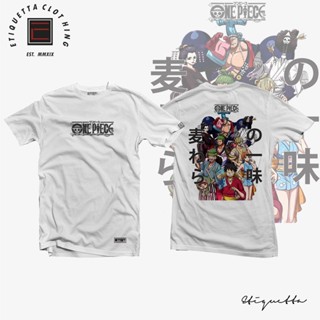 เสื้อยืดแขนสั้นผู้ชายเสื้อยืดฤดูร้อน Anime Shirt - ETQT - One Piece - Strawhat Pirate Members เสื้อยืดพิมพ์ลาย_17