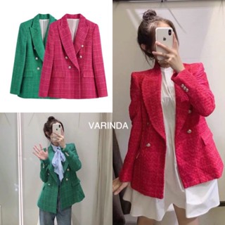 📌ทักก่อนสั่ง📌 พรีออเดอร์ 30 วัน Code118 เสื้อสูท BLAZER  ผ้าทวีต S M Varinda